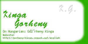 kinga gorheny business card
